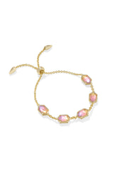 Hallie Gold Delicate Chain Bracelet Sunrise Watercolor Illusion